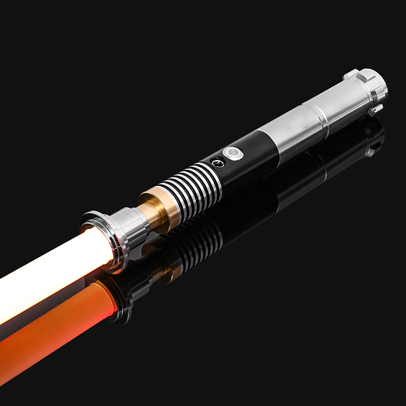 Luke rgb metal sabre de luz espada laser sabre de luz kpop lightstick piscando arma rave brinquedos espada brinquedos juguetes zabawki
