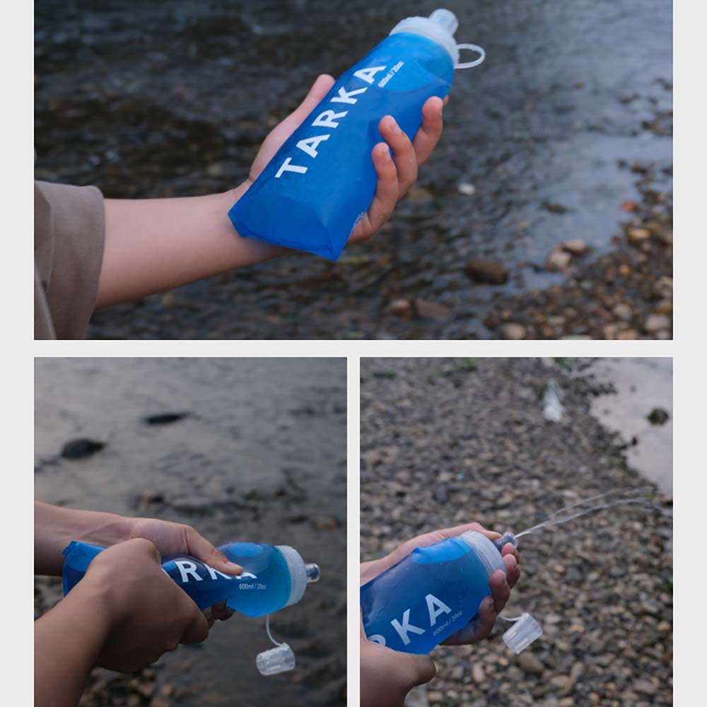 TARKA-Bouteille d'eau de camping repliable en gel de pton, bouilloire de course, fournitures de randonnée, de voyage, questionbouteille d'eau