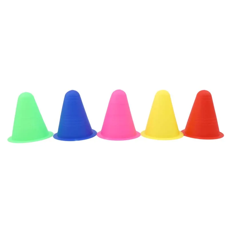 10 ชิ้น/เซ็ตสเก็ต MARKER การฝึกอบรมแผนที่ Cones Roller ฟุตบอลฟุตบอลรักบี้ Soft Tower สเก็ตอุปสรรค Roller Skate Pile อุปกรณ์