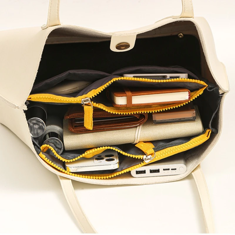 Multi Functional Sponge Inner Bag Double-layer Zipper Bag Middle Bag Convenient Travel Large Capacity Partitioned Storage Bag
