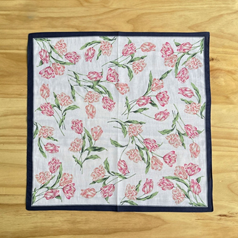 45x45cm Damska chusteczka Kolorowe Hankies Kieszonkowy kwiatowy wzór Kwadratowy hidżab
