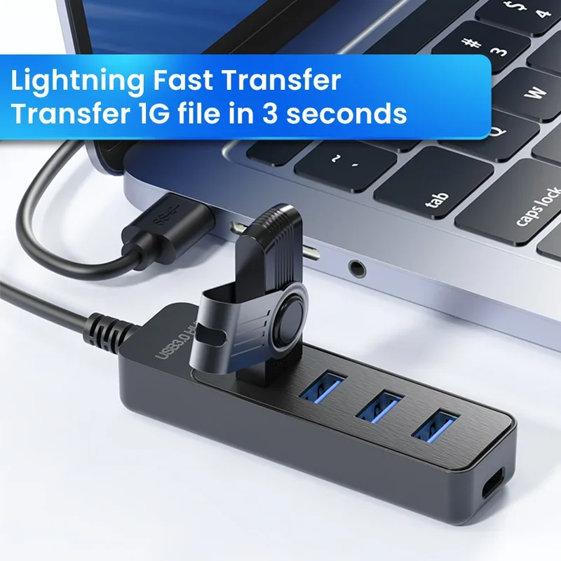 USB 3.0 Netzteil 4-Port Multi USB Splitter Hub USB Hub 2.0 Typ C Hub Multi Extender Zubehör