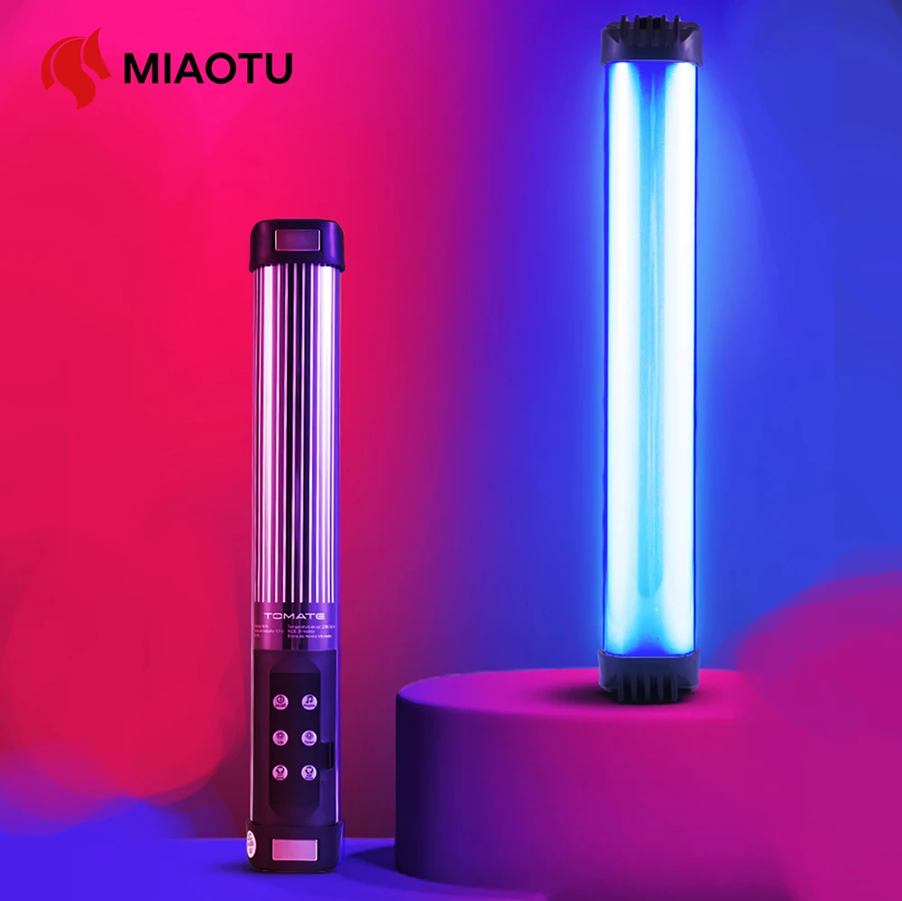 MIAOTU-luz de palo colorida RGB de mano, varita de luz LED de mano de 30CM, CRI 95 + 2500K-9000K, lámpara de estudio de fotografía