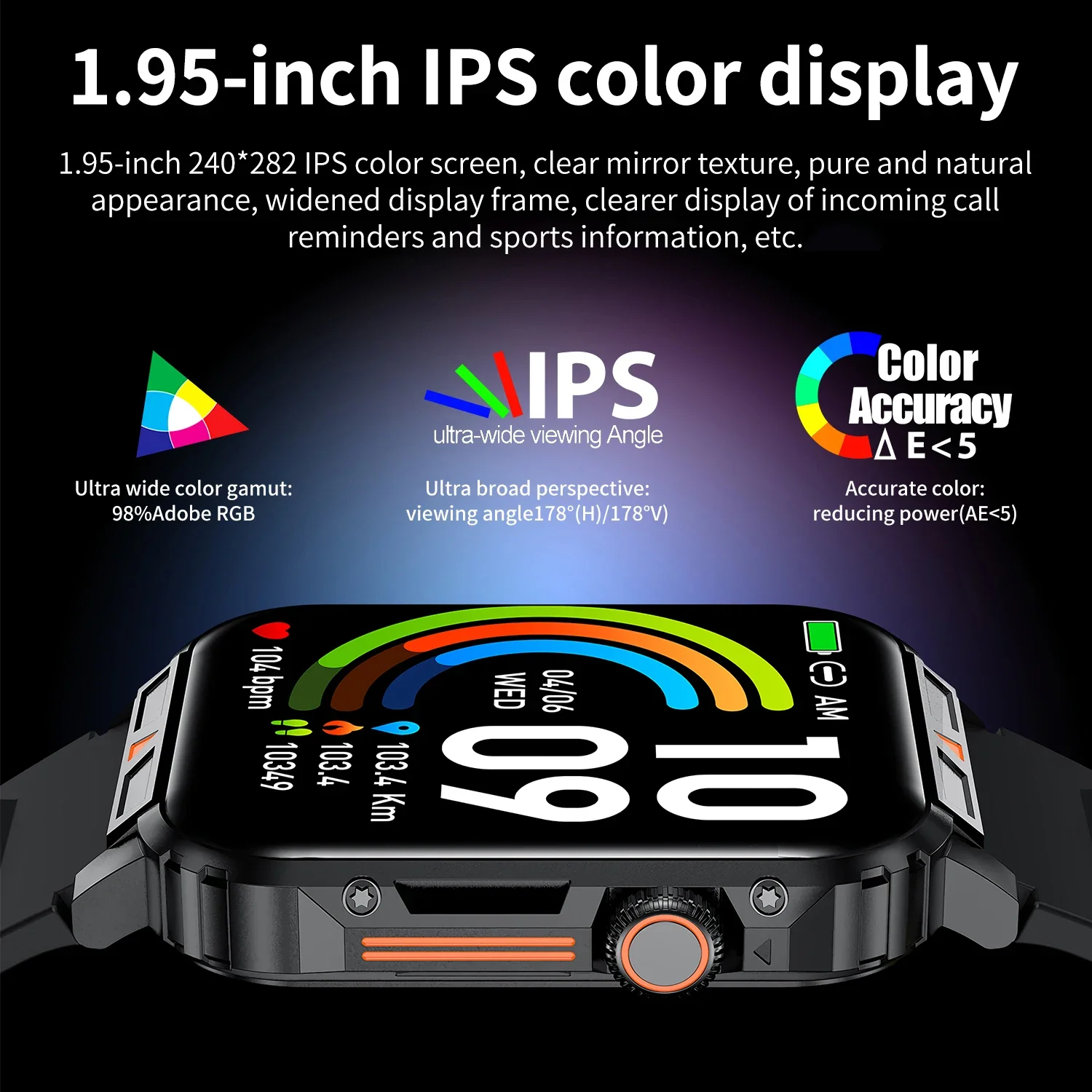 Reloj inteligente deportivo para hombre y mujer, pulsera con Monitor de salud, Bluetooth, llamadas, resistente al agua IP68, estilo militar, Android 2024