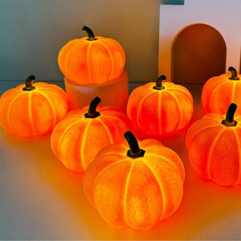ハロウィン パンプキン LED ナイトライト 電池式 暖かいランタン 子供部屋の装飾 トリックオアトリート パーティー ホーム ホリデー デコレーション