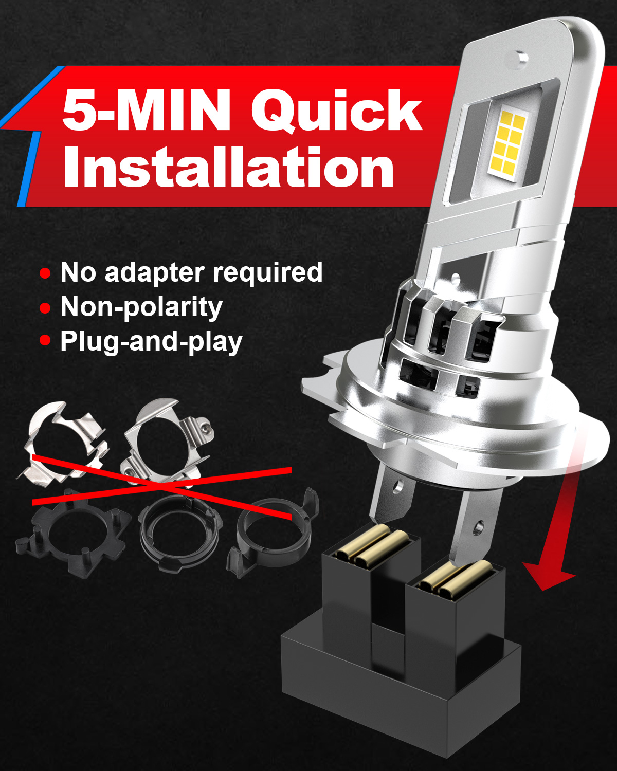 2x 16000LM 20000LM H7 LED Head Lamp LED Headlight Bulb Canbus Error Free for VW mk4 Polo Passat b6 b7 Golf 5 6 7 Honda crv civic