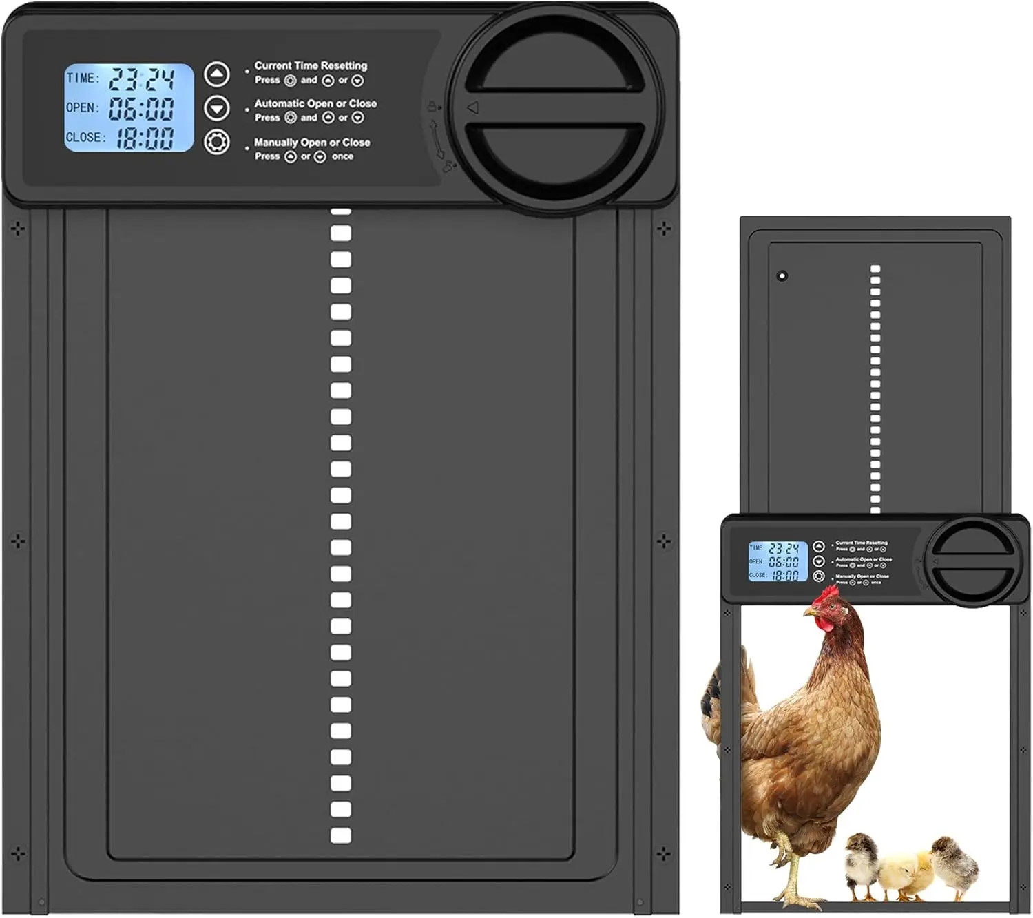 Automatyczne drzwi do kurnika Inteligentny timer Elektryczny aluminiowy otwieracz czasowy Automatyczne drzwi do kurcząt Narzędzie do automatycznego zarządzania farma