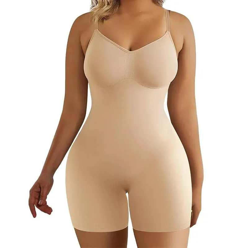 Body con Control de barriga para mujer, ropa moldeadora sin costuras, cintura alta, cinturón plano para el vientre, ropa moldeadora de cuerpo