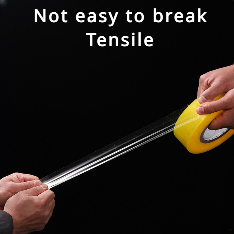 สีเหลืองใส เทปสีขาวใสสําหรับบรรจุภัณฑ์ด่วนของม้วนขนาดใหญ่และกล่องปิดผนึกหนา 48 มม. * 110 ม. (2 ชิ้น)