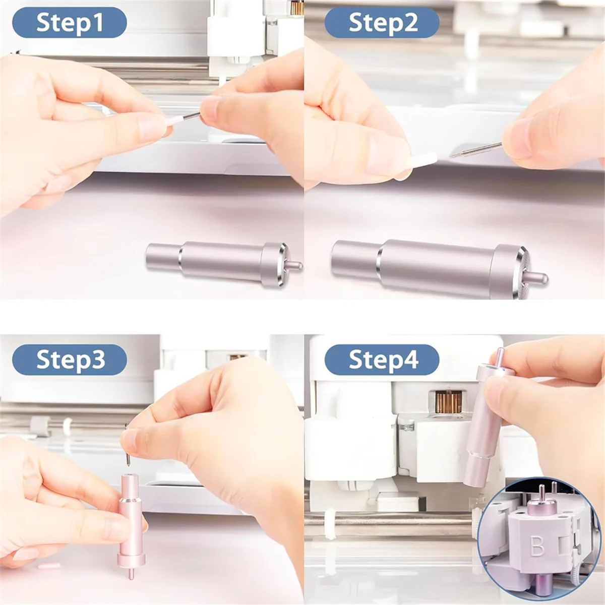Newest Deep Cut Blade for Cricut Maker 3/Maker/Explore 3/Air 2/Air/One/Venture,60°Deep Point Blade and Housing