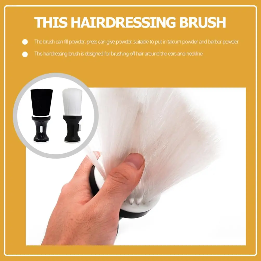 ตัดผมคอ Face Duster ตัดผมทําความสะอาดคอแปรงลบแปรงนุ่ม Salon Stylist Hairdressing เครื่องมือร้านตัดผมอุปกรณ์เสริม