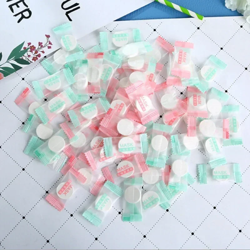 ผ้าไม่ทอการบีบอัดพอกหน้าเม็ดกระดาษ Self Made Moisturizing Facial Mask ผ้า Candy บรรจุภัณฑ์อิสระ
