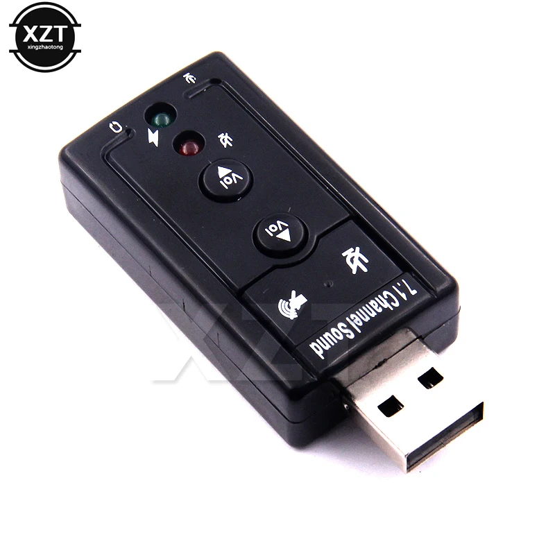 USB 2.0 3D Virtual 12Mbps External 7.1 Channel 3D Virtual Audio Sound Card Adapter for PC Laptop