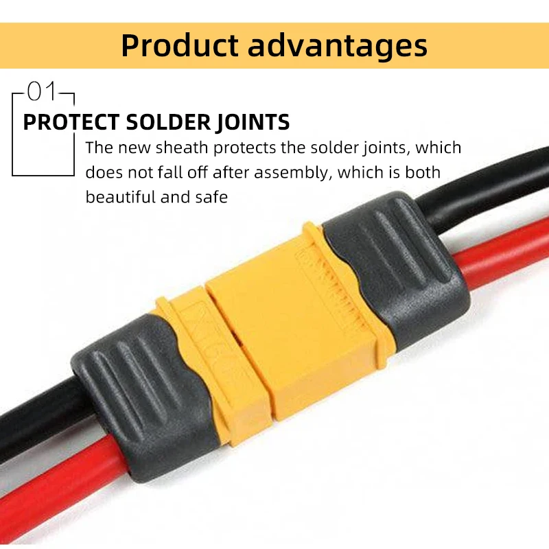 10PCS Amass XT60 + XT60H ปลั๊กขั้วต่อ Sheath 5 คู่ชายหญิงทองสําหรับ RC LiPo แบตเตอรี่ RC Drone รถอะไหล่