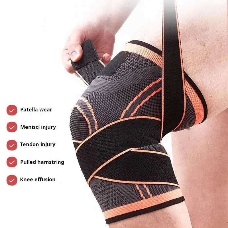Rodillera de compresión con correas ajustables para el mejor ajuste, manguitos de compresión para el dolor de rodilla, correr, Fitness, Unisex, 1 ud.