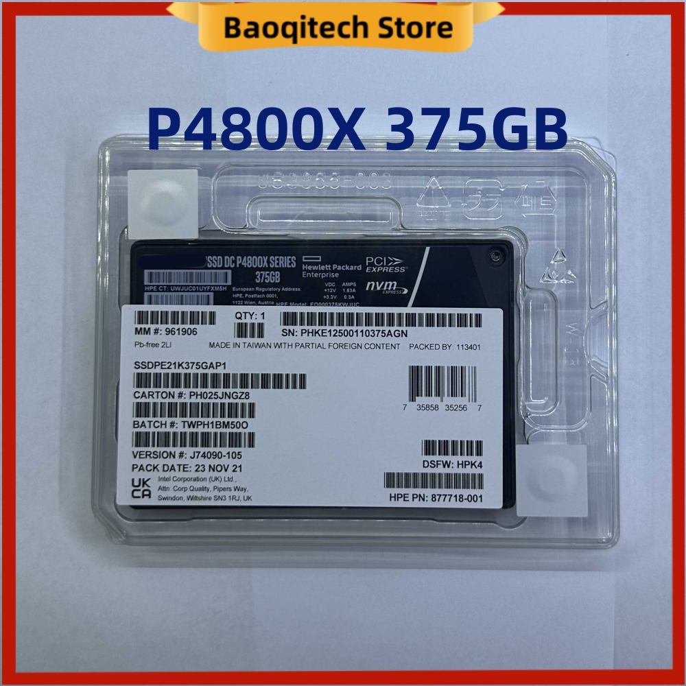 Brand new original P4800X 375G U.2 Ultra Long Life Enterprise Solid State Drive For Intel Aoteng System Disk for HP