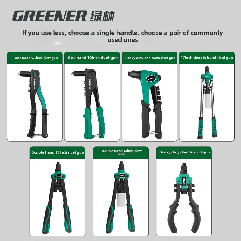 Pistola de rebite portátil resistente com fácil tração para uso industrial e doméstico A