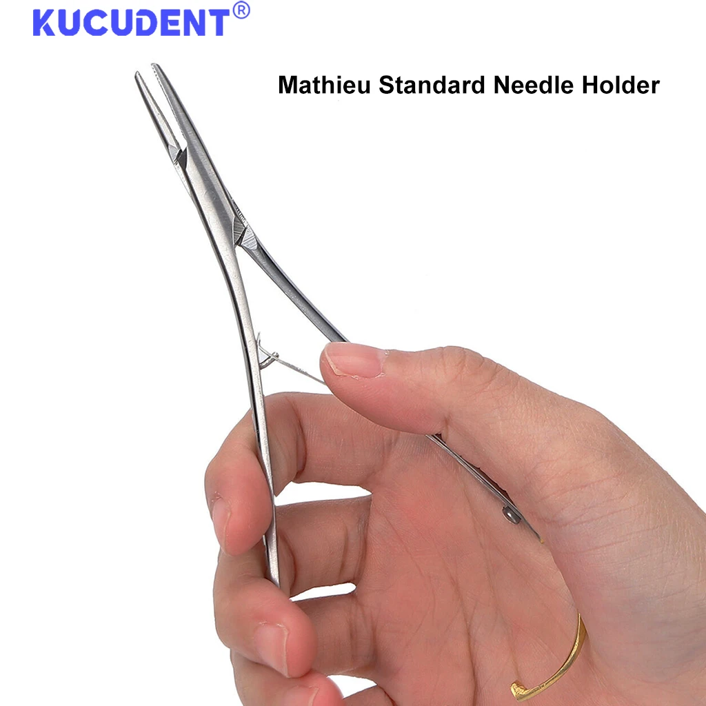 1Pc Dental Nadel Halter Zangen Pinzette Edelstahl Mathieu Nadel Halter Kieferorthopädische Zahnmedizin Instrument