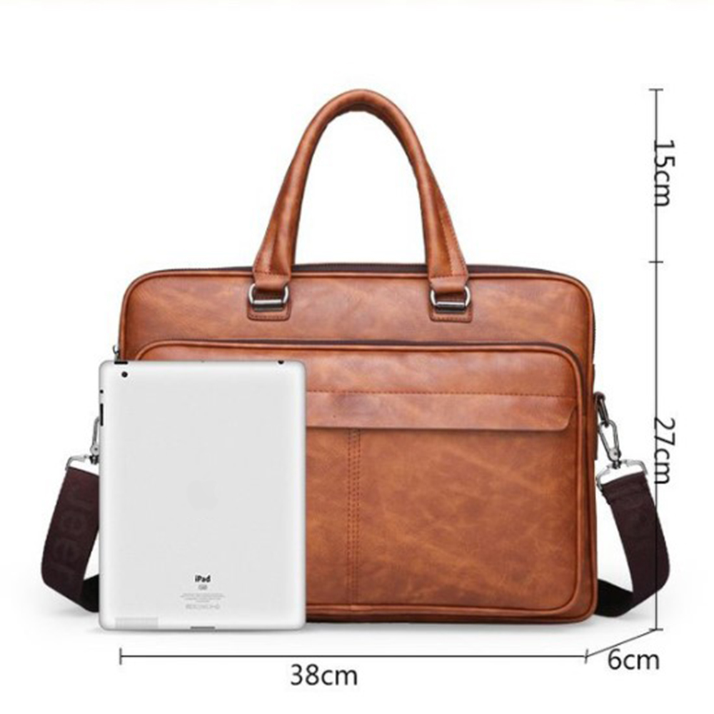 Neue Männer Aktentasche Tasche klassische Retro Pu Leder Luxusmarke Business Handtasche männliche Umhängetasche Laptop Computer Fall