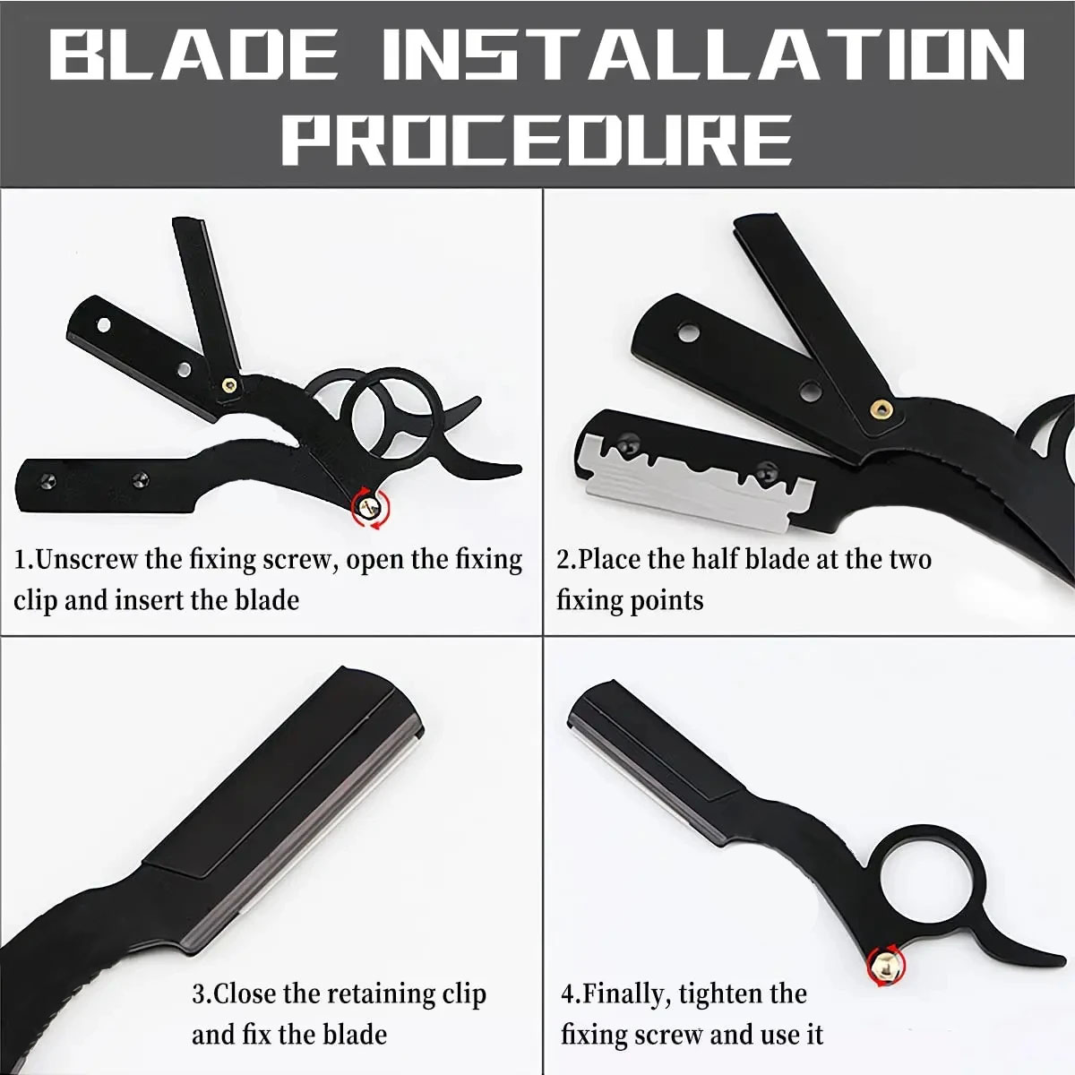 1+ มีดโกนหนวดสแตนเลสสตีลคลาสสิก10ชิ้นสำหรับหัวแม่มือที่โกนหนวดแบบสองขอบสำหรับการทำผมที่โกนขนคิ้วหัวล้านแท่นวางสำหรับแต่งผม