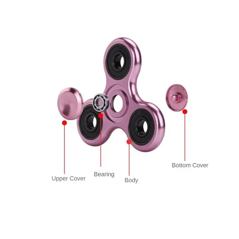Novo fidget dedo spinner liga de metal alumínio mão spinners alívio do estresse brinquedos de descompressão para crianças adultos