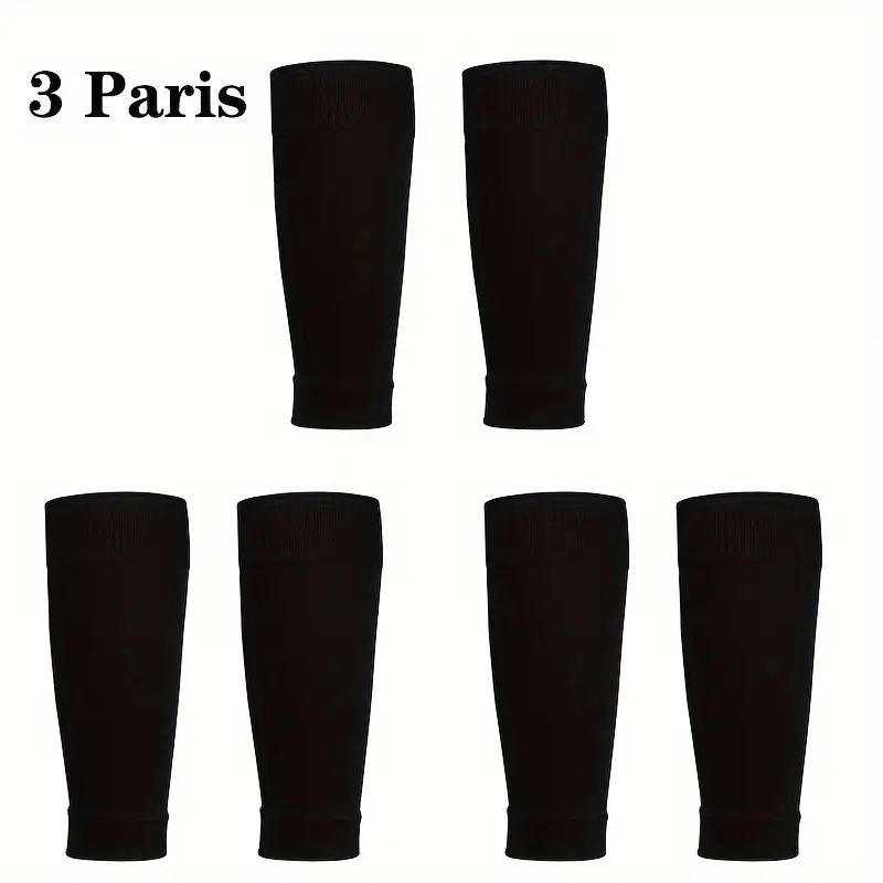 3 Pairs Compression Football Socks Cover Compression Leg Warmers Sweat Absorption Calf Socks Running Cycling Football Protectors
