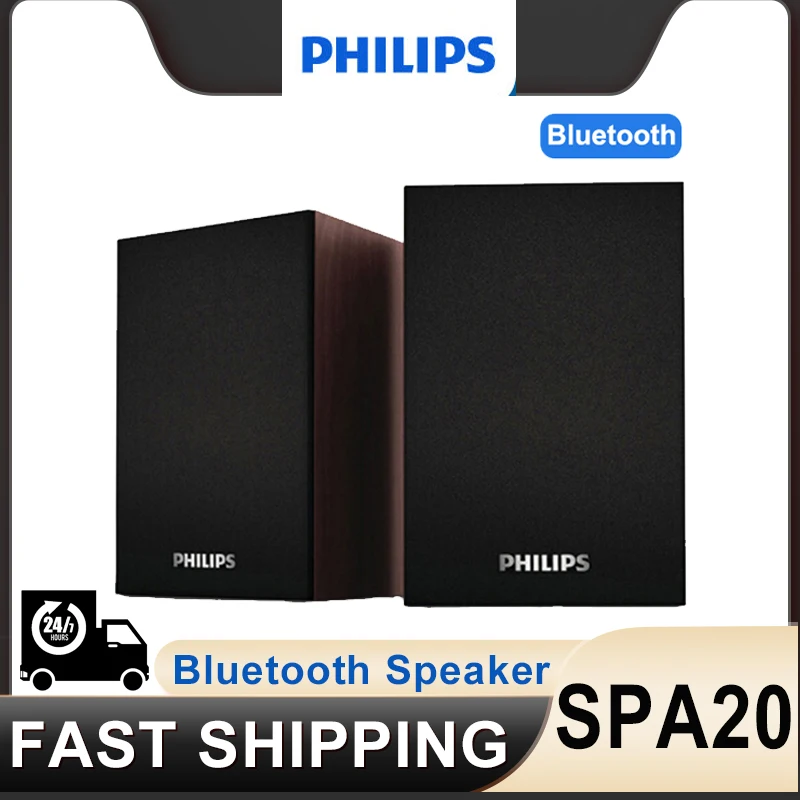 Philips SPA20 Lautsprecher Bluetooth mit 360-Grad-Surround-Sound Bluetooth Wireless Stereo für Computer MacBook Laptop