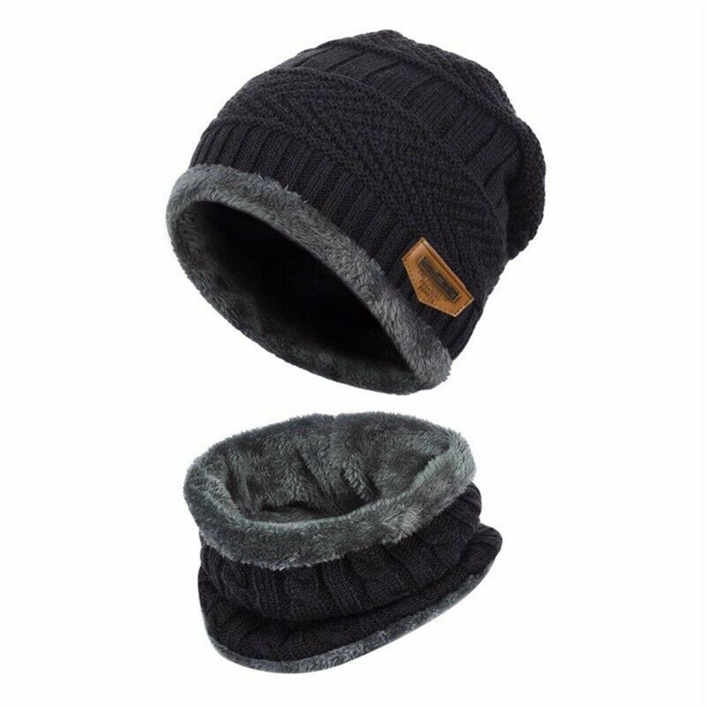 Gorro de lana suave para niños, bufanda, gorro tejido, pasamontañas, bufanda para el cuello