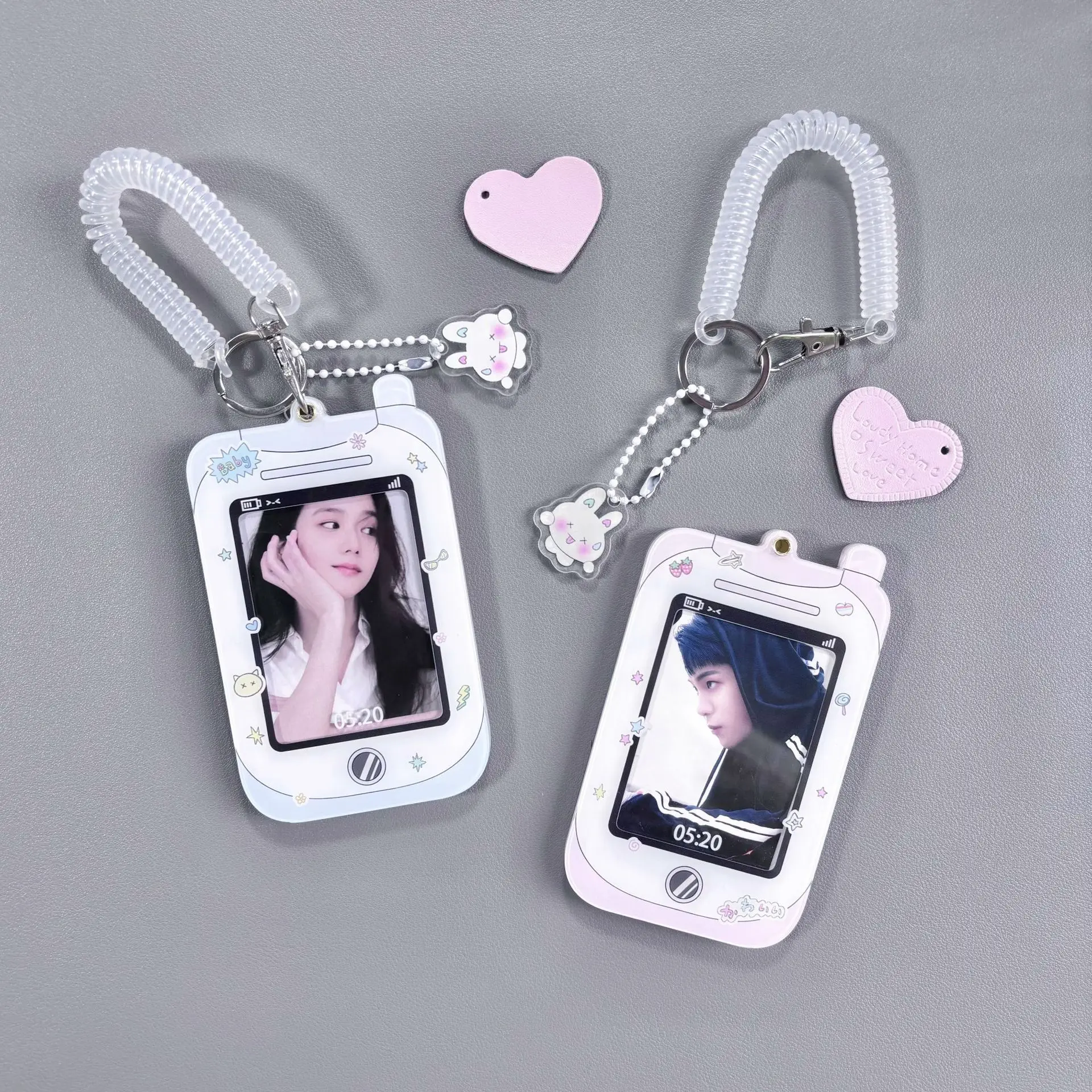 Y2k อะคริลิค Photocard ผู้ถือ Key CHAIN INS INS INS Idol Photo ผู้ถือบัตรตกแต่งนักเรียนผู้ถือป้าย ID หญิงการ์ด