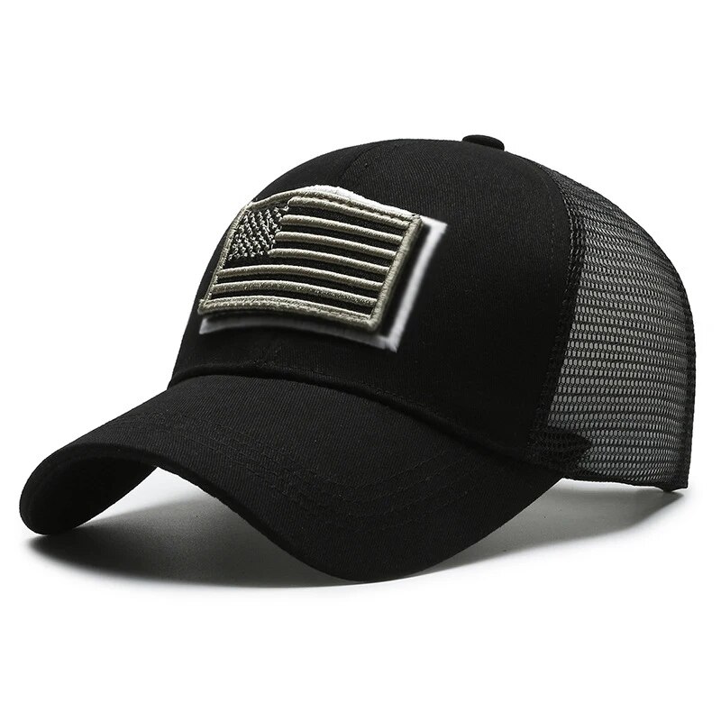 American flagge camouflage aufkleber bestickt basecap netz hut herren outdoor-klett kappe