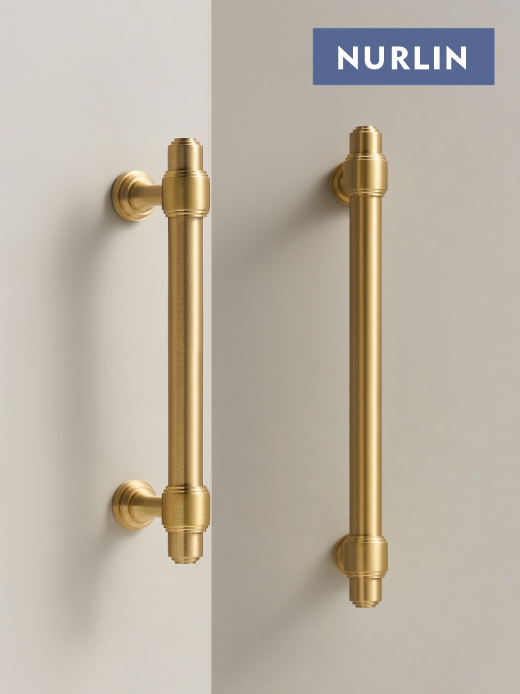 Nurlin, твердая латунь, роскошные ручки для кухонного шкафа во французском стиле, дверные ручки для ящиков шкафа, тбар