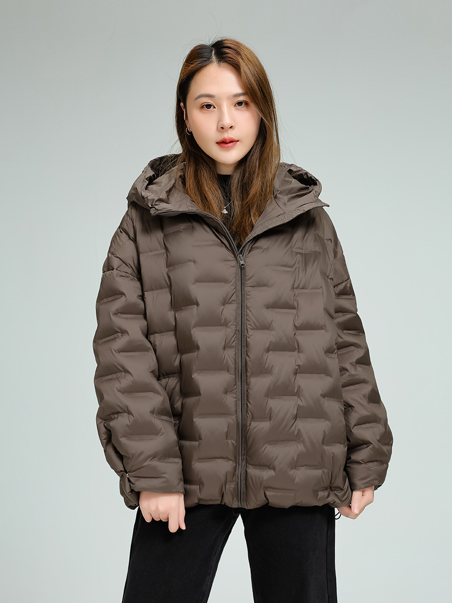 Schinteon femmes léger 90% blanc canard doudoune décontracté ample sur la taille automne hiver vêtements d'extérieur avec capuche manteau de qualité supérieure 2025
