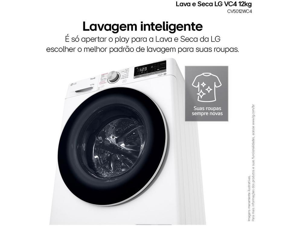 Lava e Seca LG 12kg Smart VC4 CV5012WC4 com - 220V