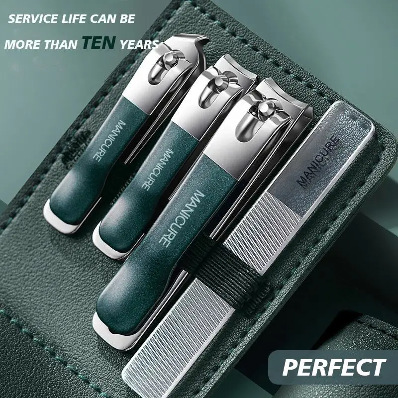 Conjunto de cortador de unhas portátil 4 pçs atacado cortador de unhas de aço inoxidável pedicure kit profissional beleza manicure conjunto completo