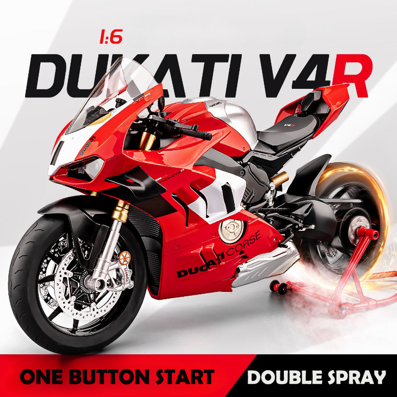 Моделирование сплава 1:6 Ducati V4S гоночный мотоцикл модель литой под давлением сплав мотоцикл коллекция игрушек миниатюрный Voiture домашний декор