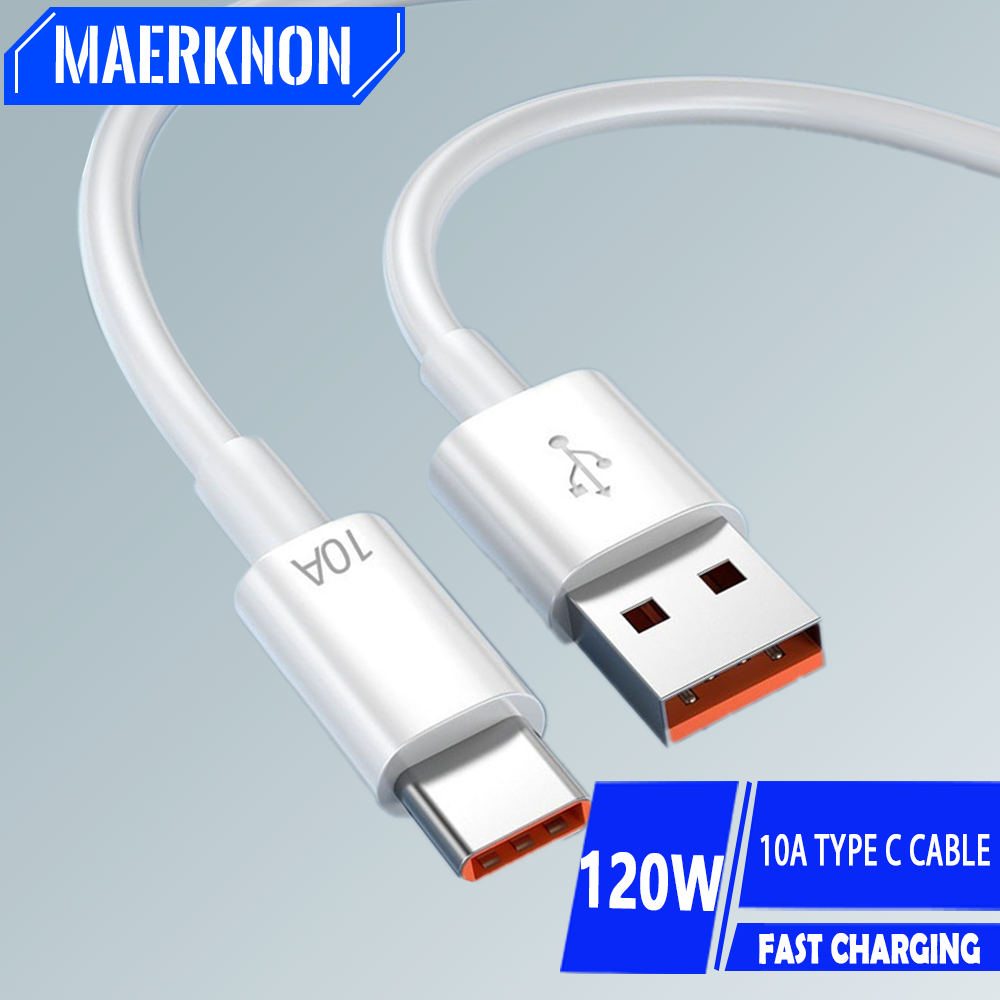 Cable USB de carga rápida para teléfono móvil, Cable de datos tipo C de 120W, 10A, para Xiaomi, Samsung S6, S7, Huawei Oneplus