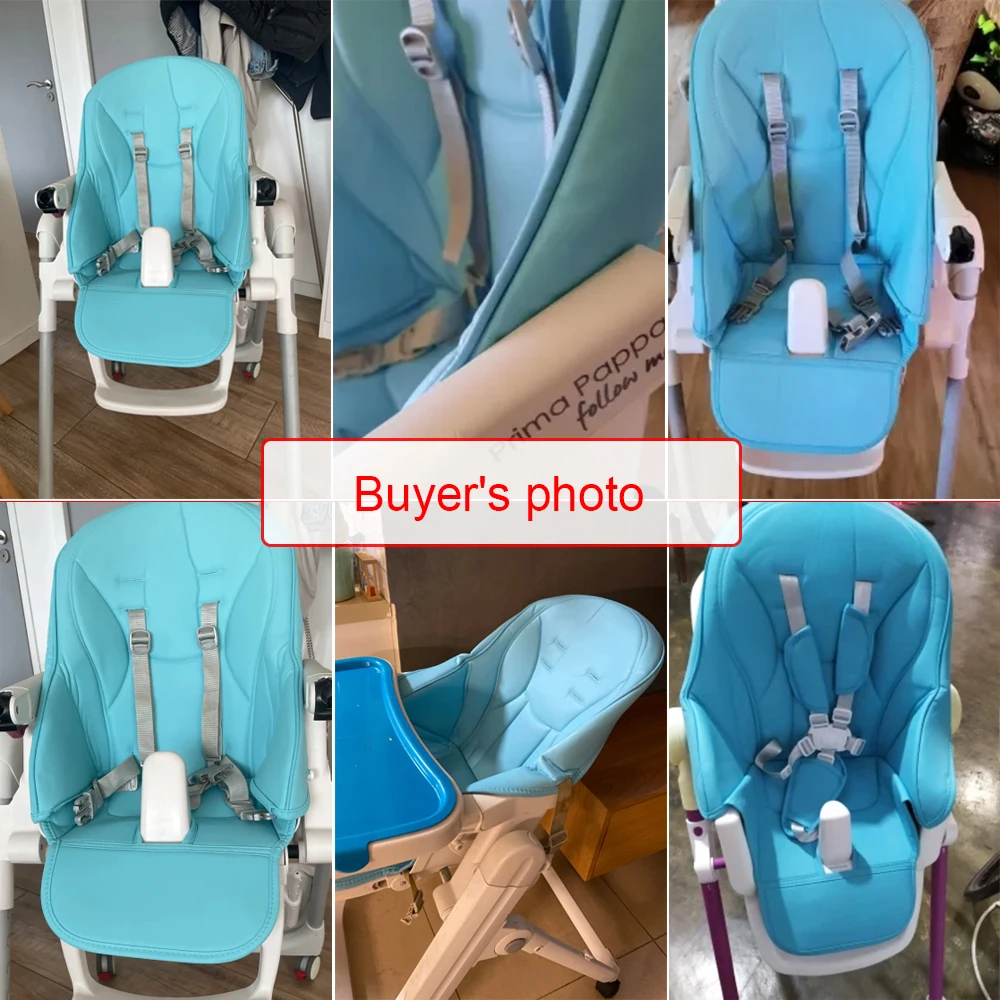 เบาะรองนั่งสูงสำหรับเด็กสำหรับ Prima pappa Peg Perego Siesta ZERO 3 AAG baoneo ให้อาหารเด็กทารกเปลี่ยนหนัง PU