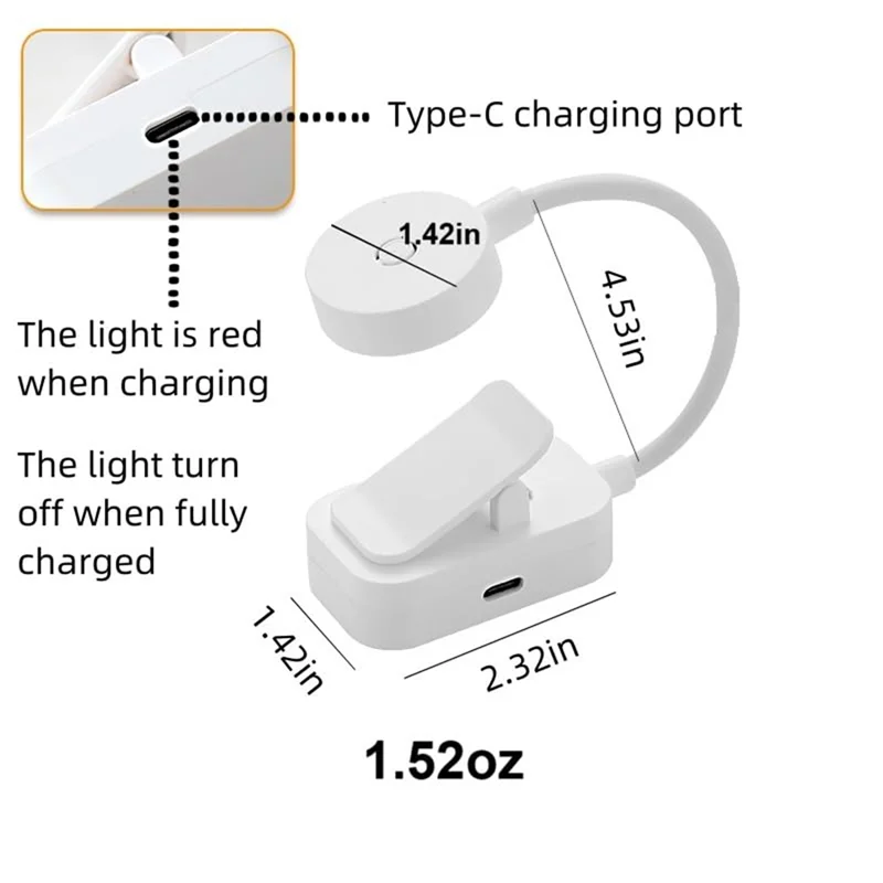 ABSS-Lights Forreading Inbed At Night Recarregável Livro Luz Clipe Onnight Reading Light Forbook