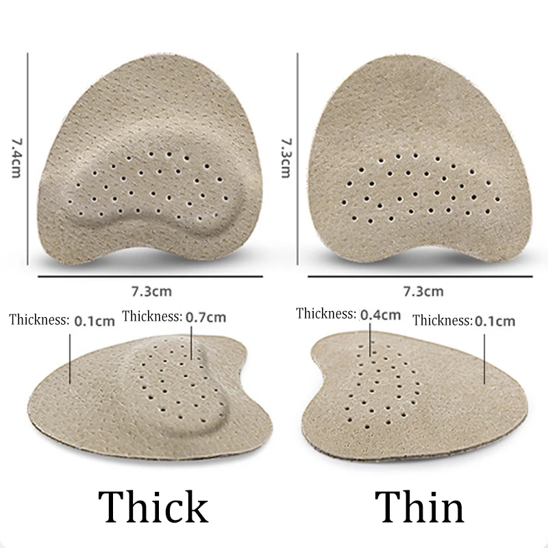 4 Uds. De pegatinas antideslizantes para sandalias, almohadilla de cuero para el antepié, tacones altos para mujer, plantillas para aliviar el dolor, cojín para el dedo del pie, almohadilla para zapatos para el cuidado de los pies