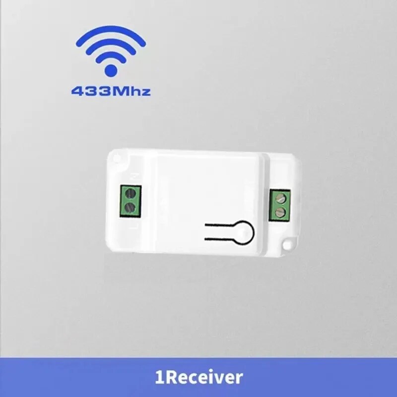 Interruptor de luz rf433mhz, módulo de relé de controle remoto sem fio, interruptor de botão led 10a 220v, padrão da ue, interruptor de toque de parede