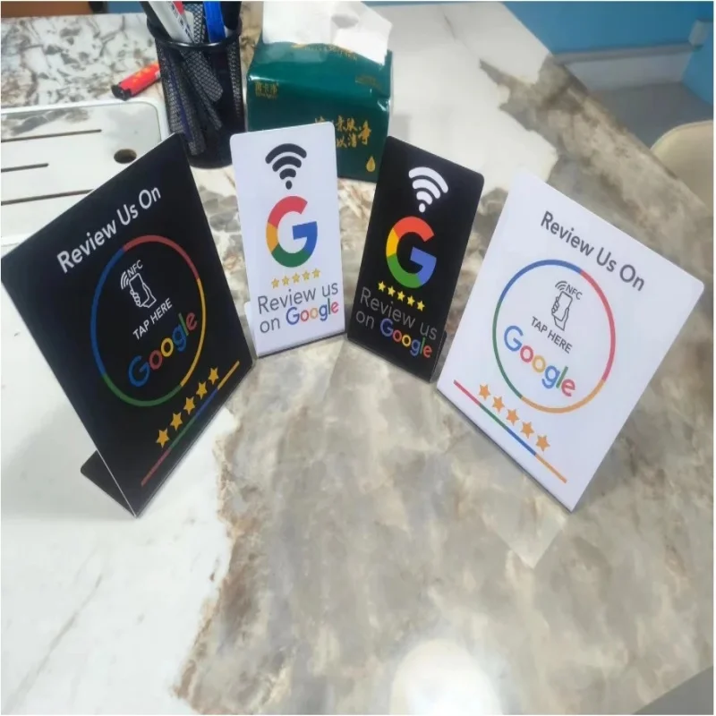 13.56mhz programável google revisão cartão nfc estação mesa nfc google comentários exibir cartão de dobra suporte de marca