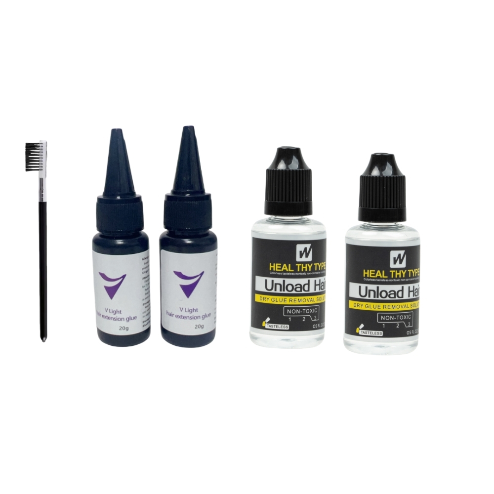 Herramientas de extensión de cabello, tecnología V-Light, conjunto de extensiones de cabello, peluca, pieza de cabello Real, herramienta de injerto rápido, firme y sin rastro