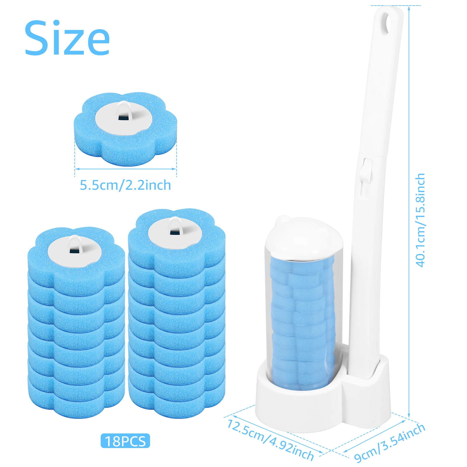 18/36 Pcs Wc Pinsel Einweg Ersatz Kopf Reinigung Kit Wc Schüssel Pinsel Langen Griff Wc Zubehör Werkzeug