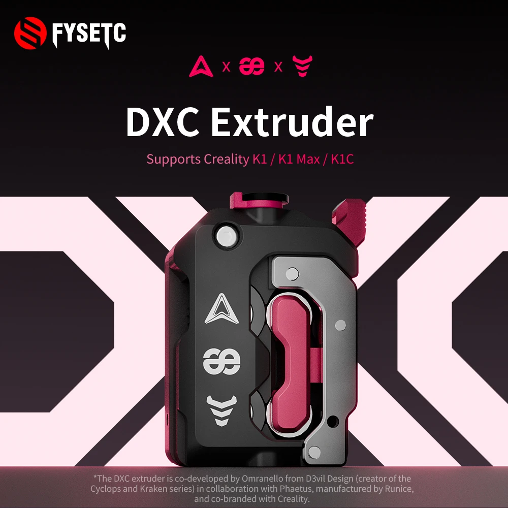 Новейший экструдер Phaetus DXC V1.1, винтовые шестерни, система двойного привода, стандартная версия Creality K1/K1 Max/K1C