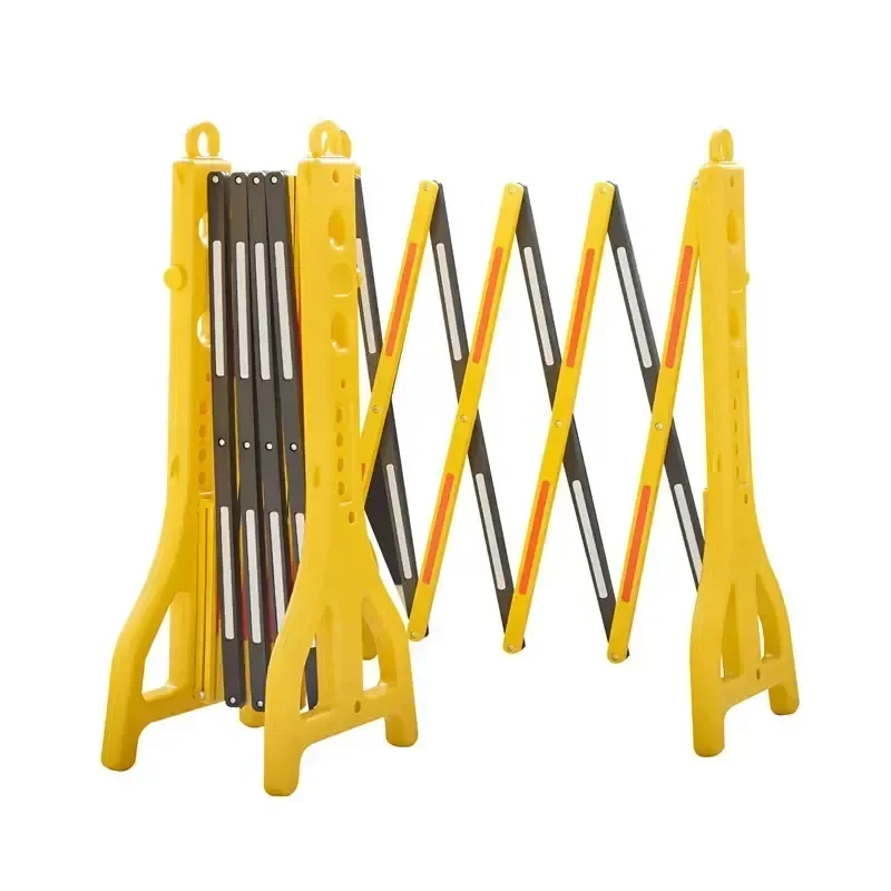 Guardrail pieghevole in plastica Recinzione telescopica mobile Ascensore Manutenzione e avviso di costruzione Portatile