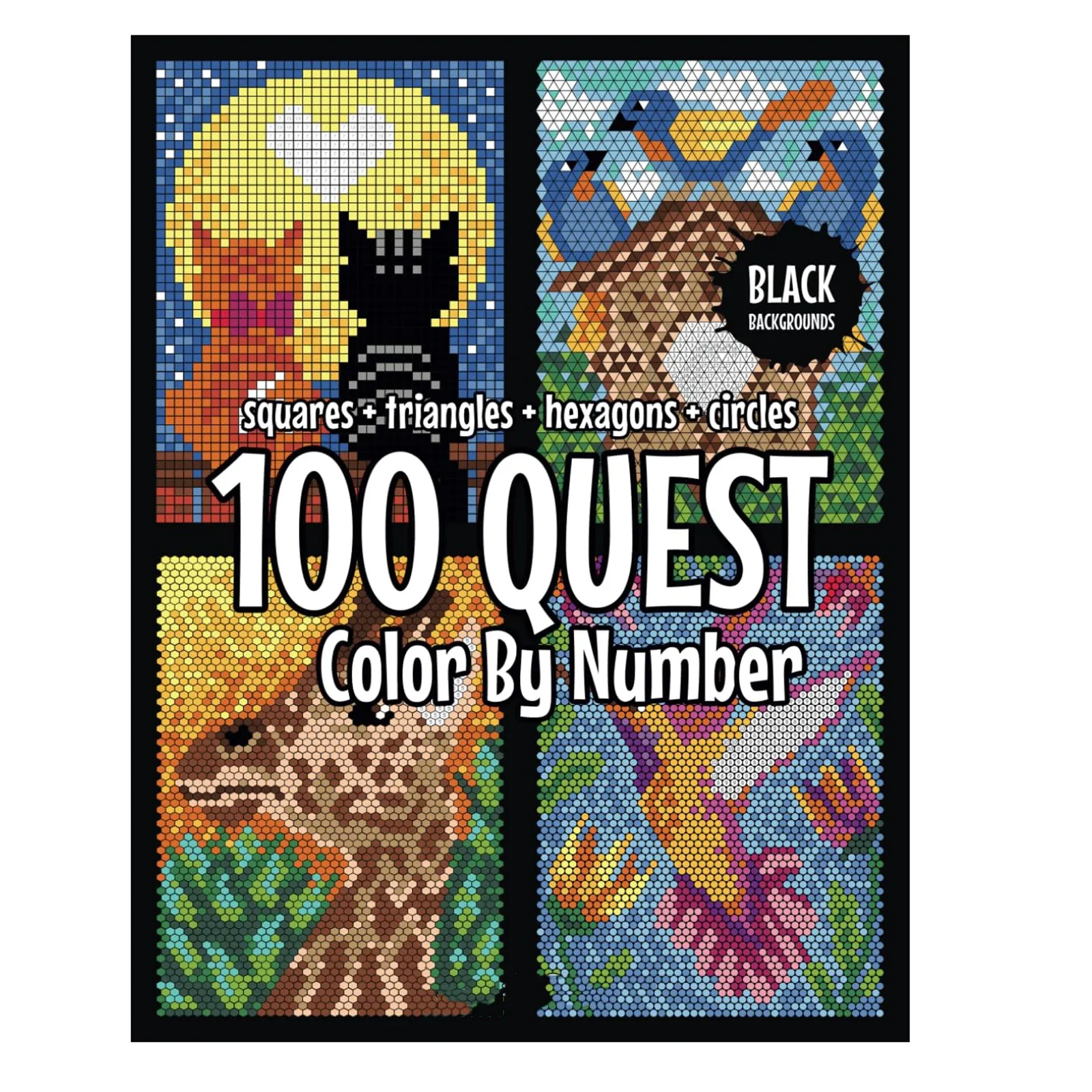 100 คําถาม Color By Number สําหรับผู้ใหญ่ Color By Number หนังสือกิจกรรมการวาดภาพหนังสือการเรียนรู้เพื่อสร้างผลงานศิลปะที่สวยงามสําหรับเด็ก