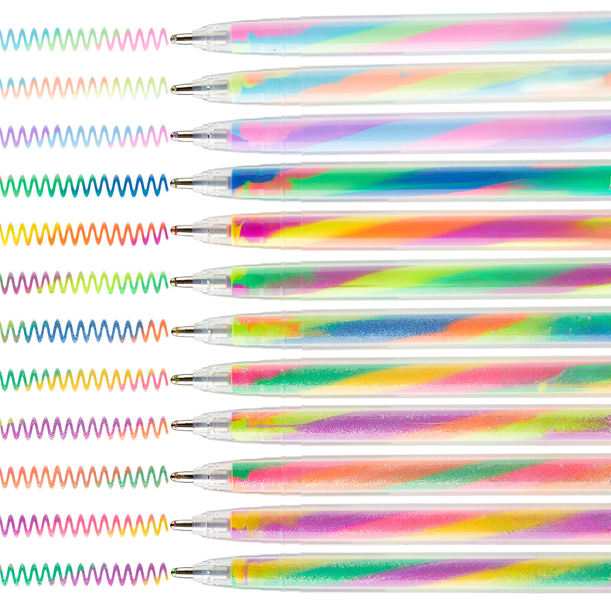 6/12/18pcs Glitter Gel Highlighter Pens Set - 1.2mm Vibrant Colors Smooth Writing Perfect for Journals DIY Crafts Greeting Cards