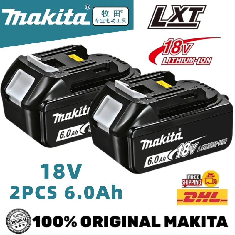 Оригинальная литий-ионная аккумуляторная батарея Makita 18 В, 6000 мАч, 18 В, сменные батареи BL1860 BL1830 BL1850 BL1860B