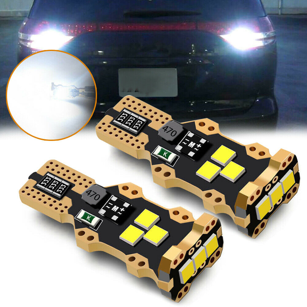 2X 921 912 W16W 904 906 916 T15 LED Reverse Back Up Light Bulb Canbus Error Free 6000K Xenon Super White