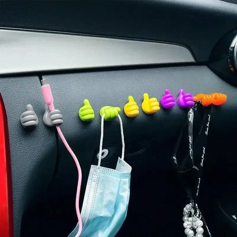 มือรูปยางผู้ถือแว่นตาสายไฟสายชาร์จ Self Adhesive MINI Hook Storage Organizer Gadget รถอุปกรณ์เสริม